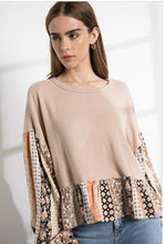 Load image into Gallery viewer, Autumn Tones Long Sleeve Printed Top