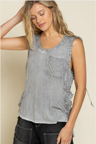 Lace up tank top