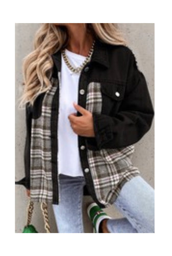 Button Down Pretty Plaid Jacket